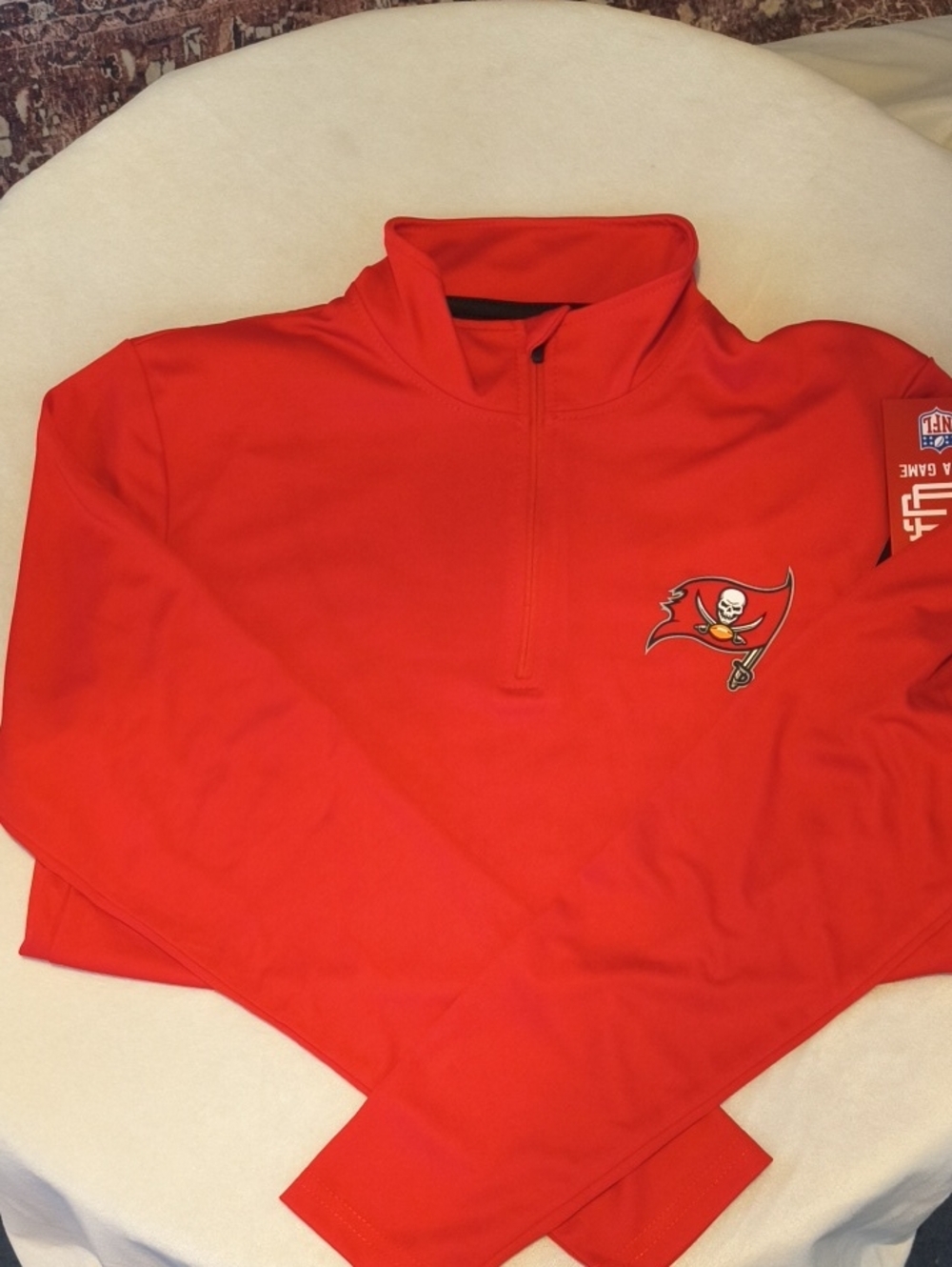 Tampa Bay Buccaneers Red Quarter-Zip Pullover